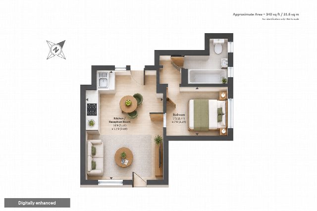 Floorplan for Effingham Road, Long Ditton, KT6 5LB