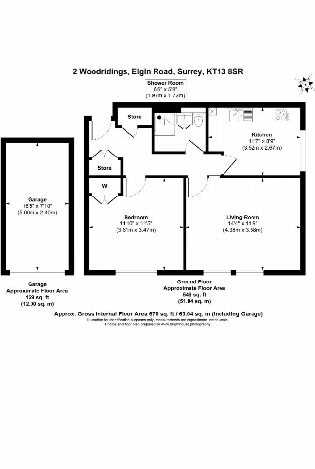 Floorplan for Woodridings, Elgin Road, KT13 8SR