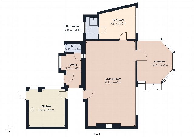 Floorplan for Ruxbury Cottage St Anns Hill Road, St Anns Hill Road, KT16 9NL